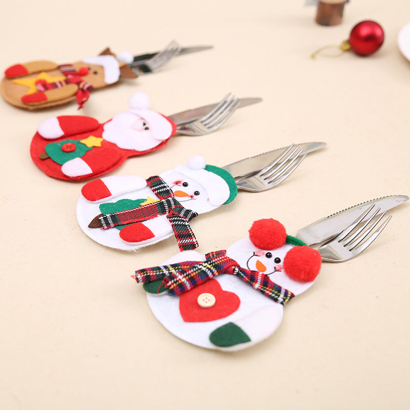 Wholesale Christmas Table Decoration Non Woven Christmas Dinnerware Set